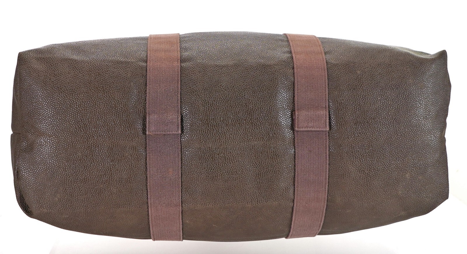 Vintage MULBERRY Pebbled Leather Duffle Weekender Travel Bag England + Extras