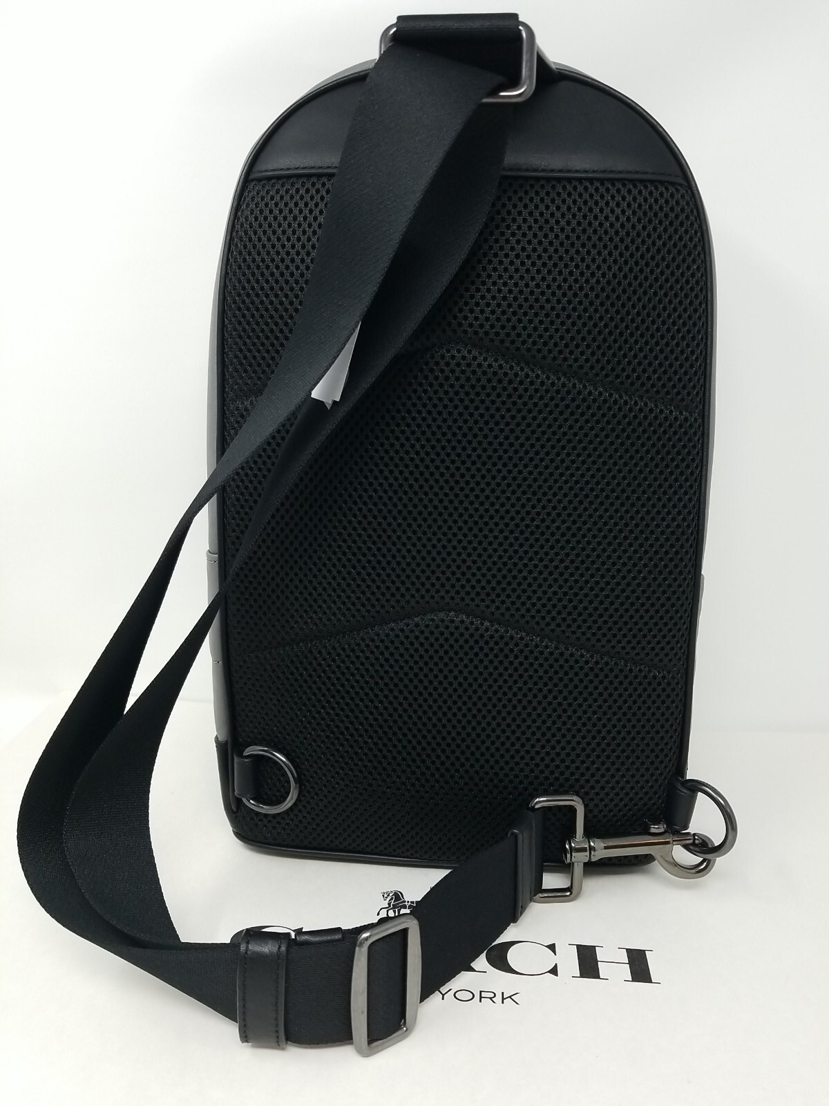🌟🌷Coach West Pack Heather Grey/ Black Leather Sig. “C” Backpack NWT UNISEX