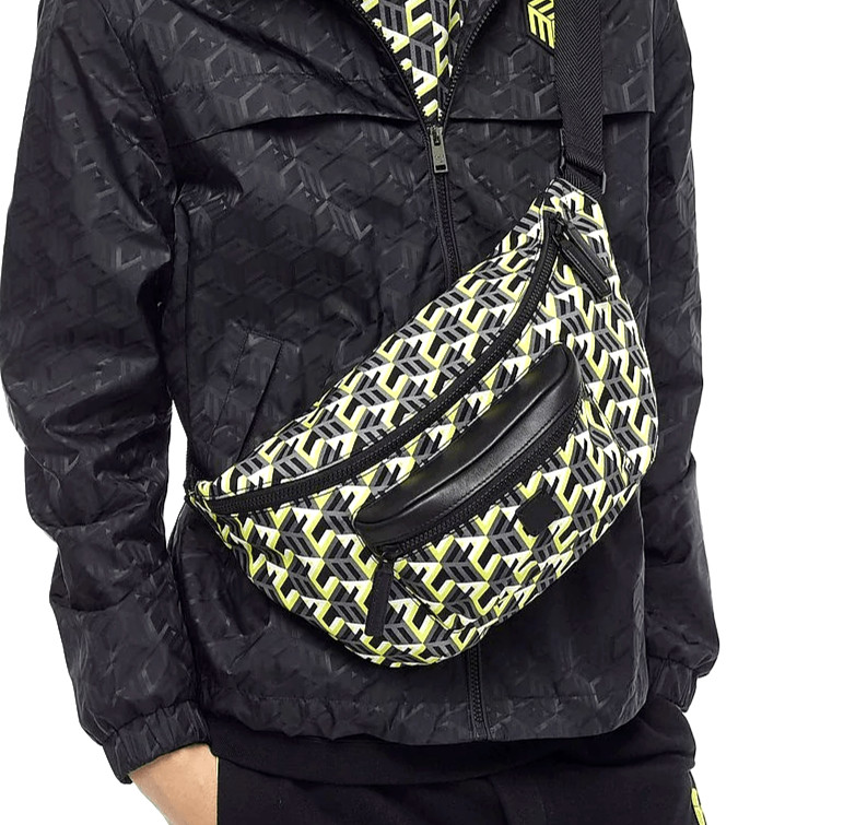  MCM Unisex Bum Bag Cubic logo Coated Canvas Yellow Belt Bag MMZCSCK01YW001