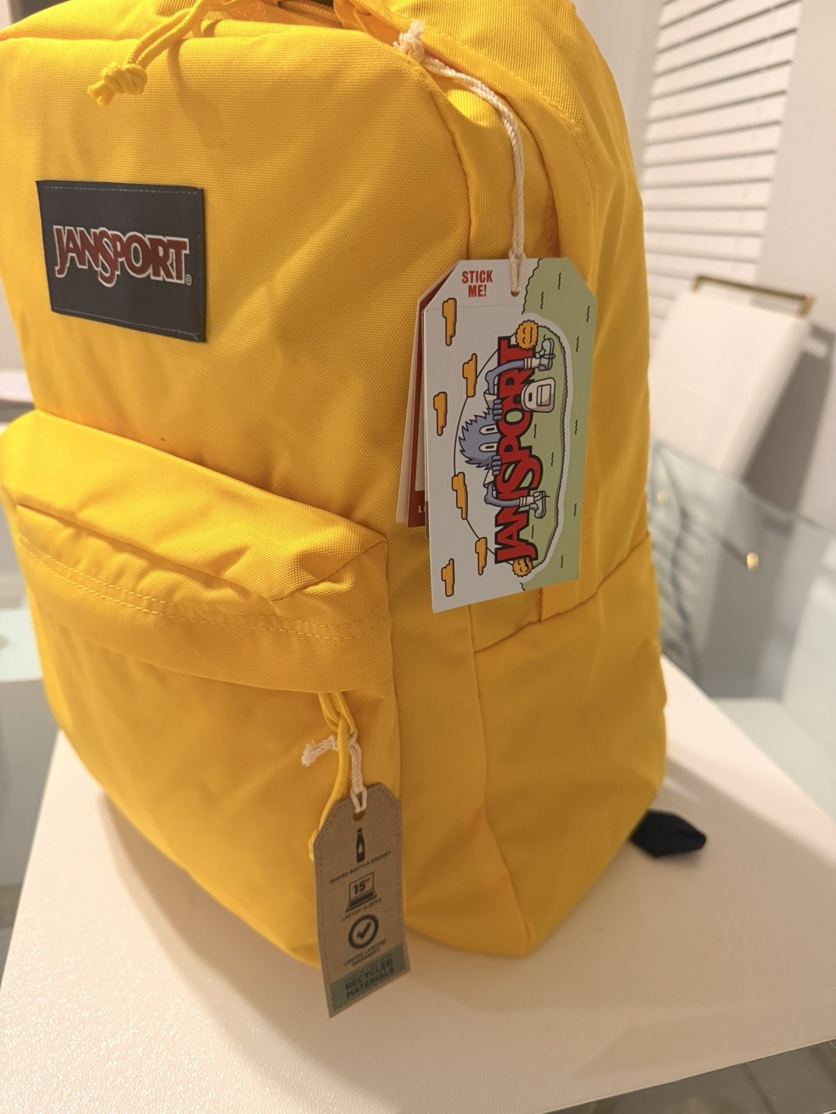 JanSport SuperBreak Plus Backpack Internal 15″ laptop Sleeve, Side Pocket