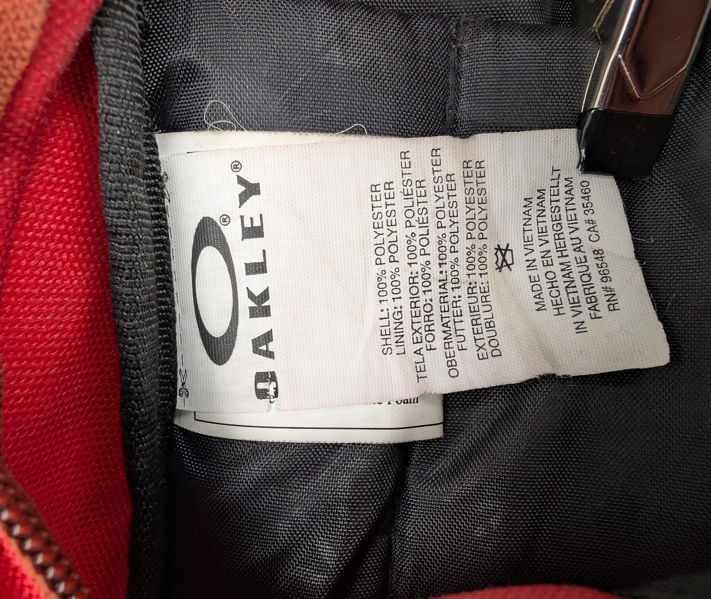 Oakley Works Backpack Vintage Ripstop Utility Pockets Y2K Software Red Thrash