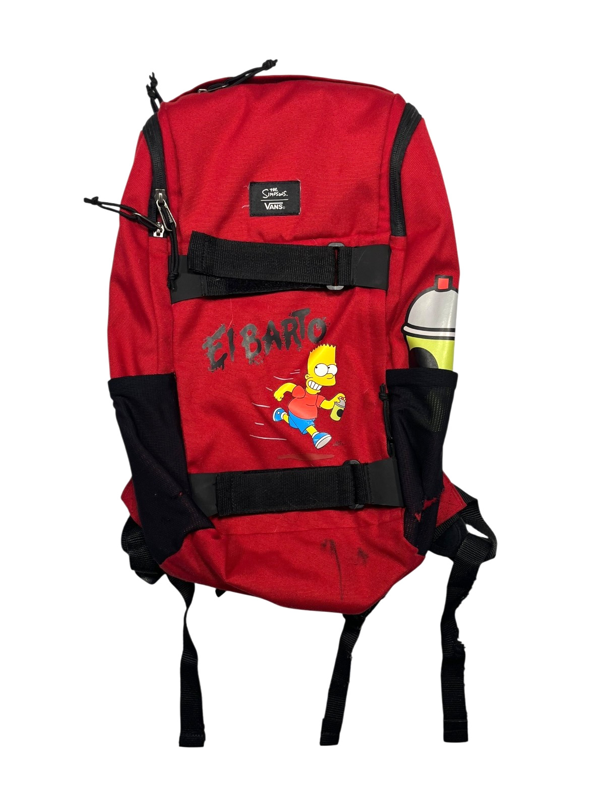 VANS OFF THE WALL Red/Black BART SIMPSON x EL BARTO BACKPACK Skateboard Gym Bag