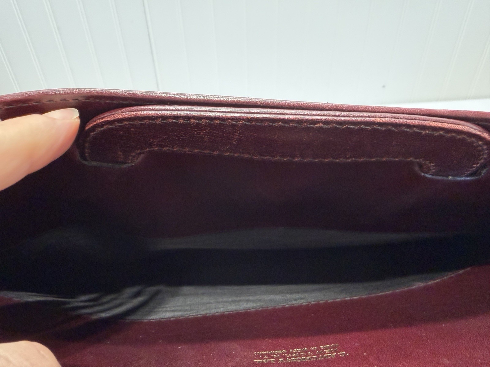 T Anthony Leather Briefcase Retractable Handles West Germany Embossed Initials