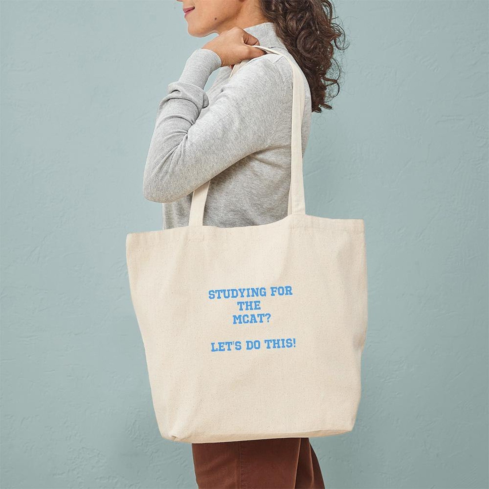 CafePress MCAT Study Natural Canvas Tote Bag, Cloth Shopping Bag (1597164363)