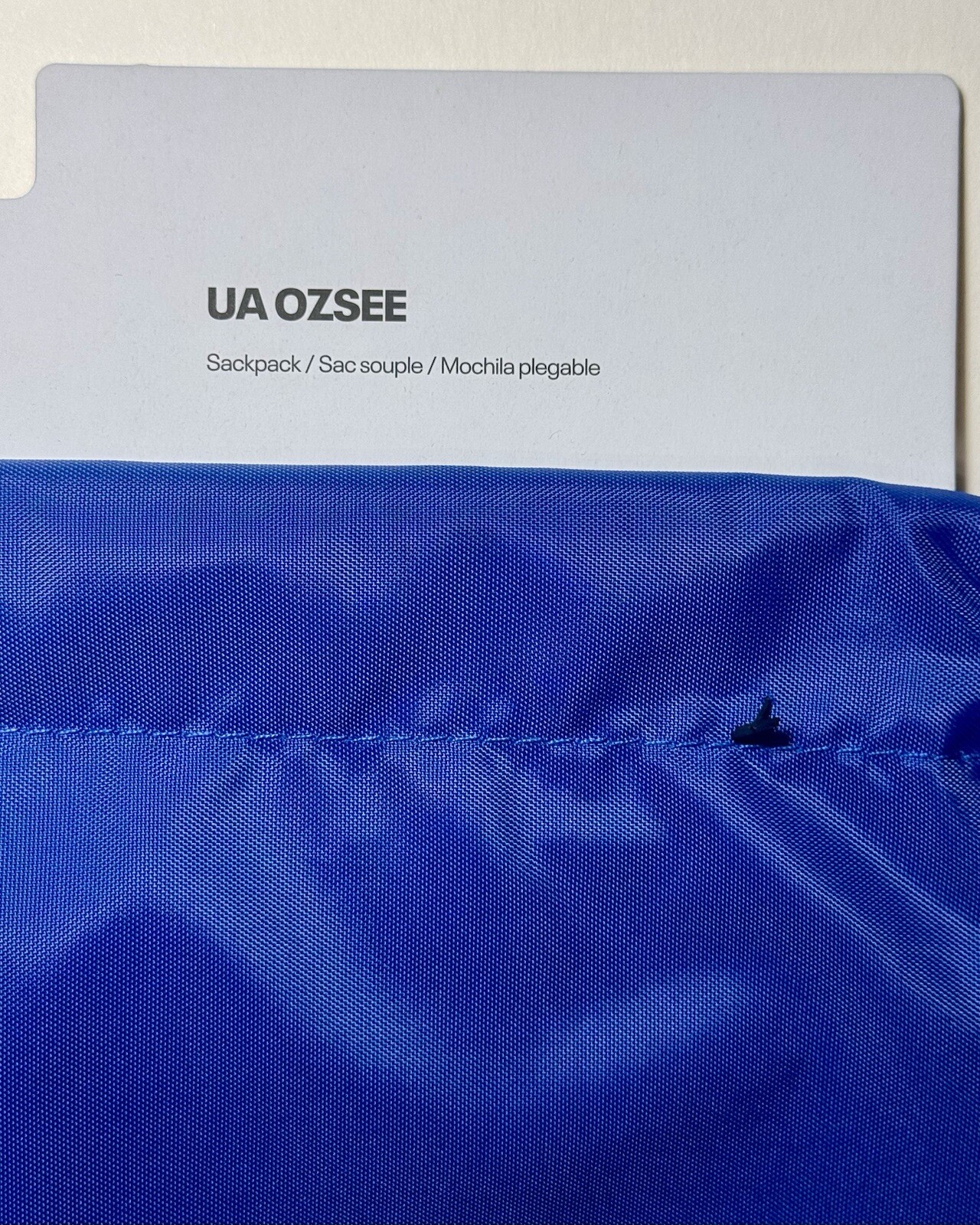 Under Armour SC30 Curry Ozsee Sackpack Interior Pocket Storage Blue OSFA
