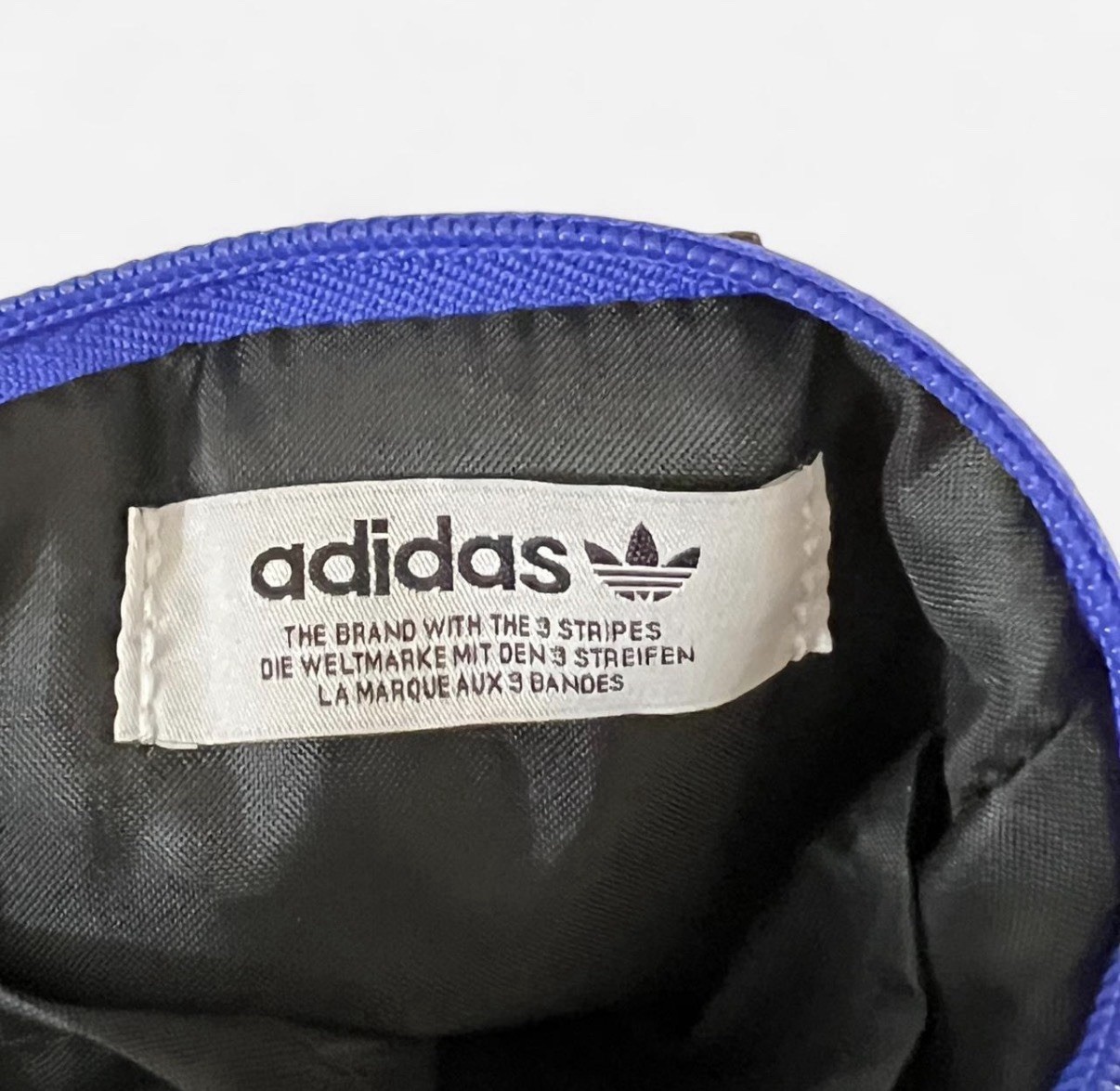Adidas Sling Bag Blue / Grey / Black Reflective on Front Wore Once