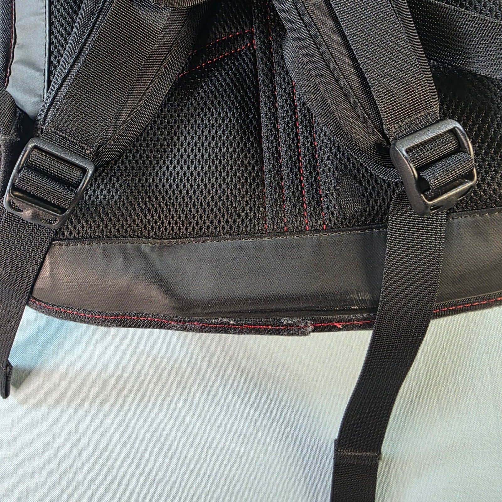 Timbuk2 San Francisco Spire Laptop Backpack Black Red Trim Roll Top Commuter Bag