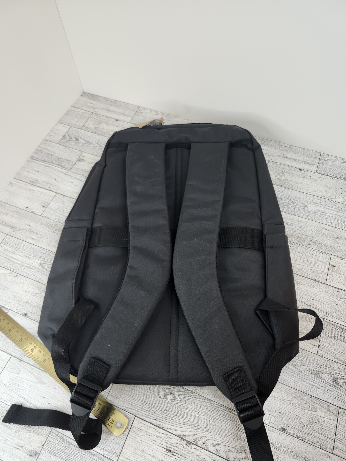 Leeds Black ~ Brand NEW Backpack ~ 18 x 12 x 6, Laptop bag, hiking, dual pouch.
