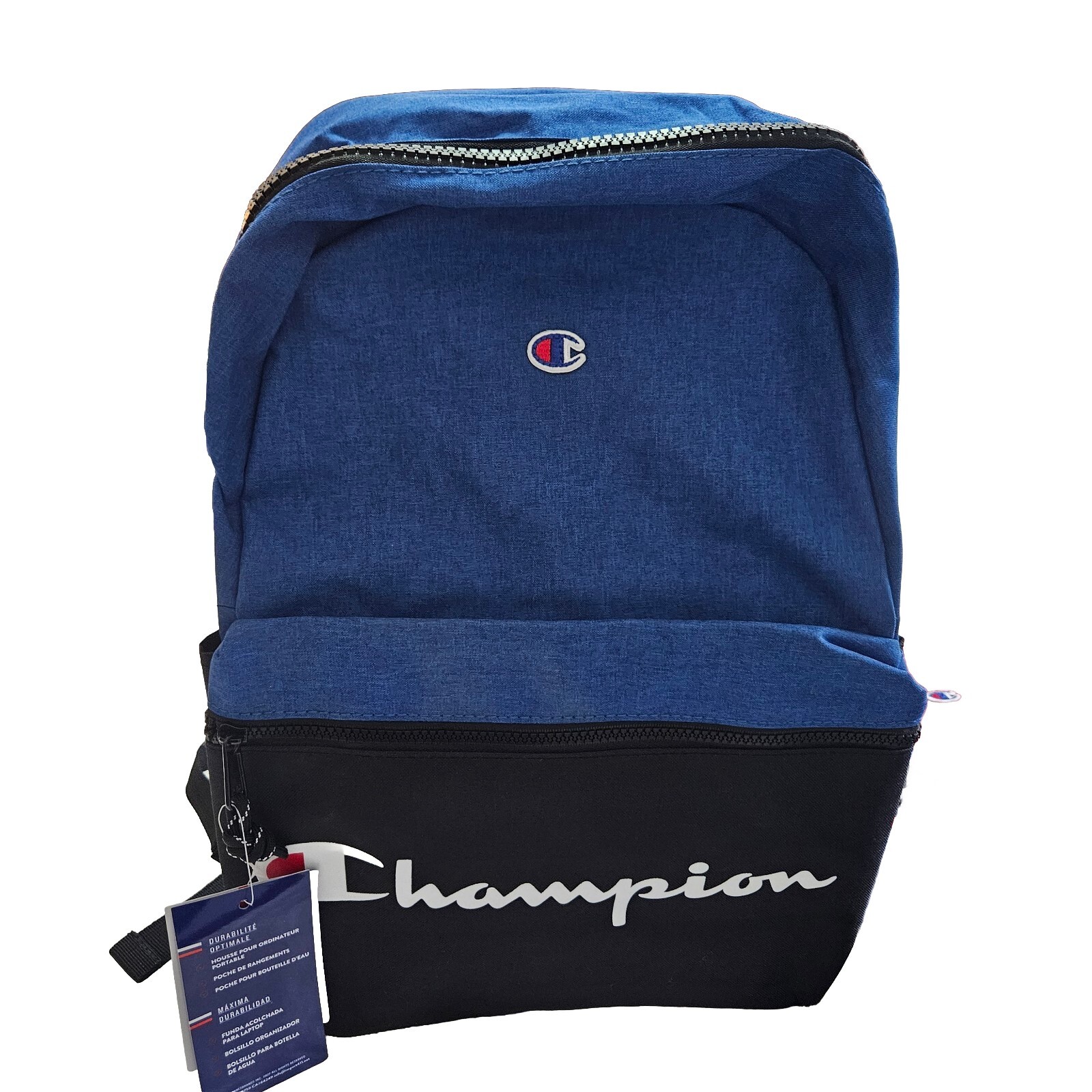 Champion Manuscript Backpack Royal Blue/ Black Sleeve Laptop Padded Back &Straps