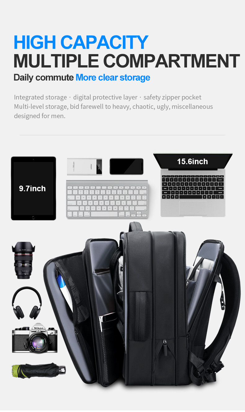 Backpack Drastyc Large 39L High Capacity Backpack for Men Women Travel Business