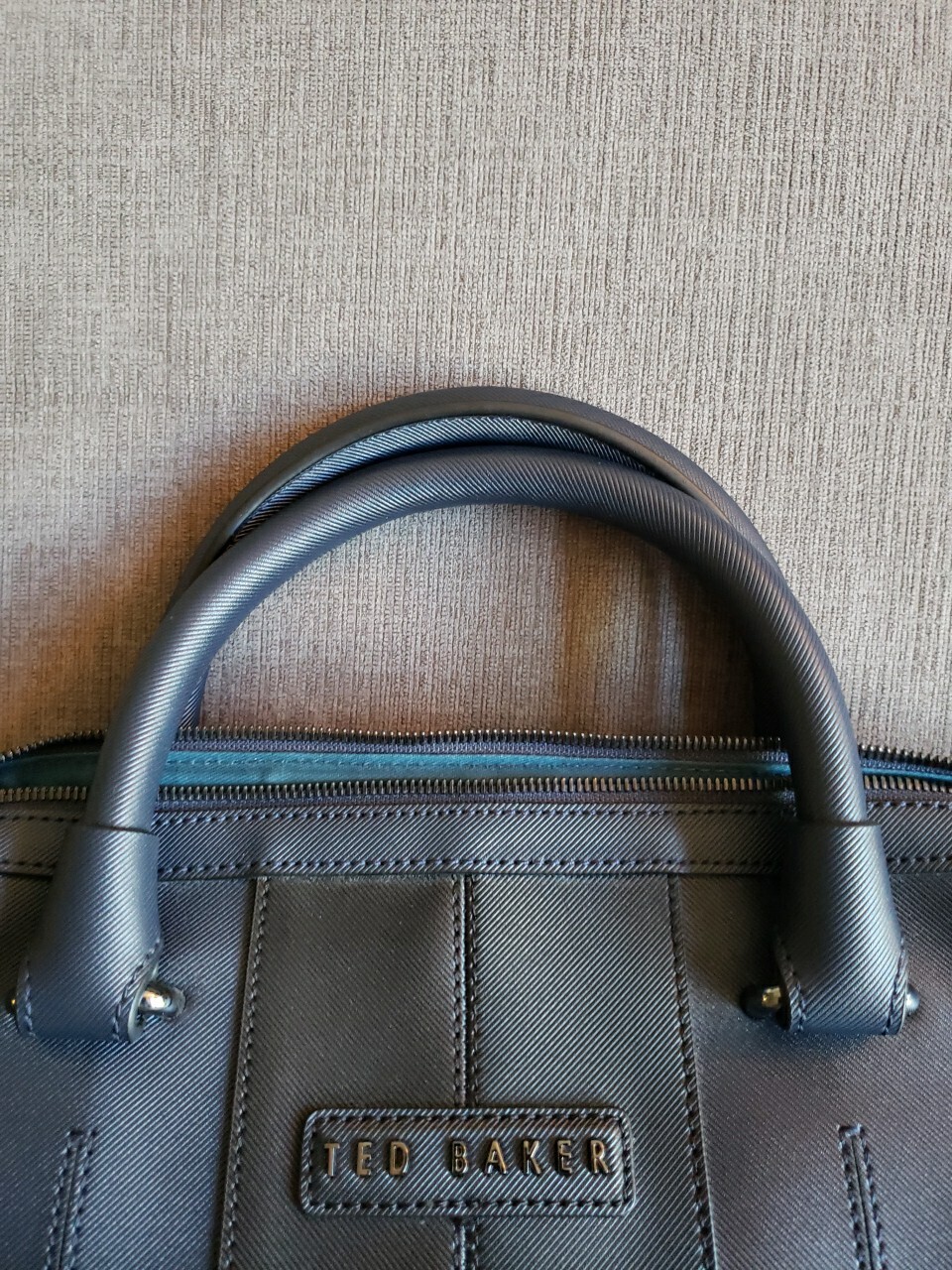Ted Baker – Vin Twill PU Document Bag – Color Navy And Black. Bloomingdale’s!
