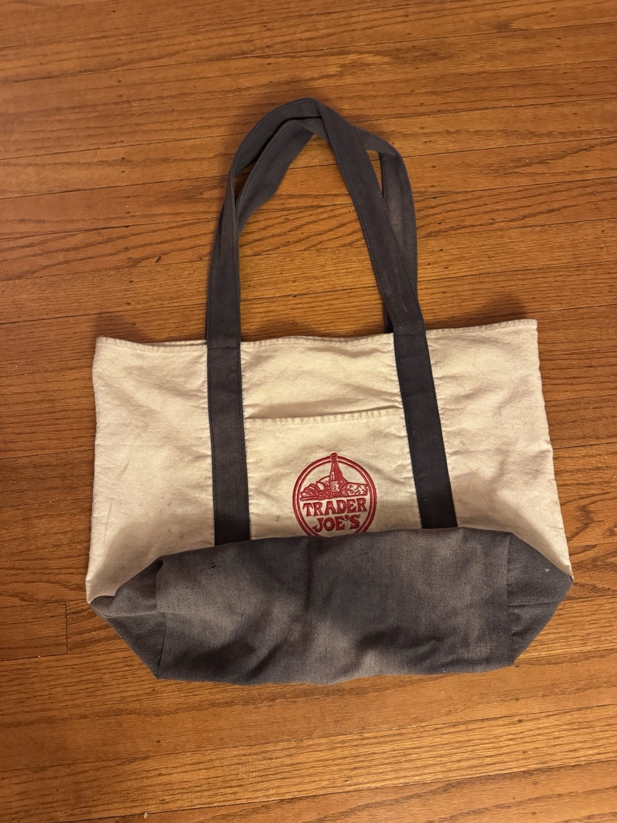 Trader Joe’s Canvas Eco Tote Bag Heavy Duty Grocery vintage Y2K distressed faded