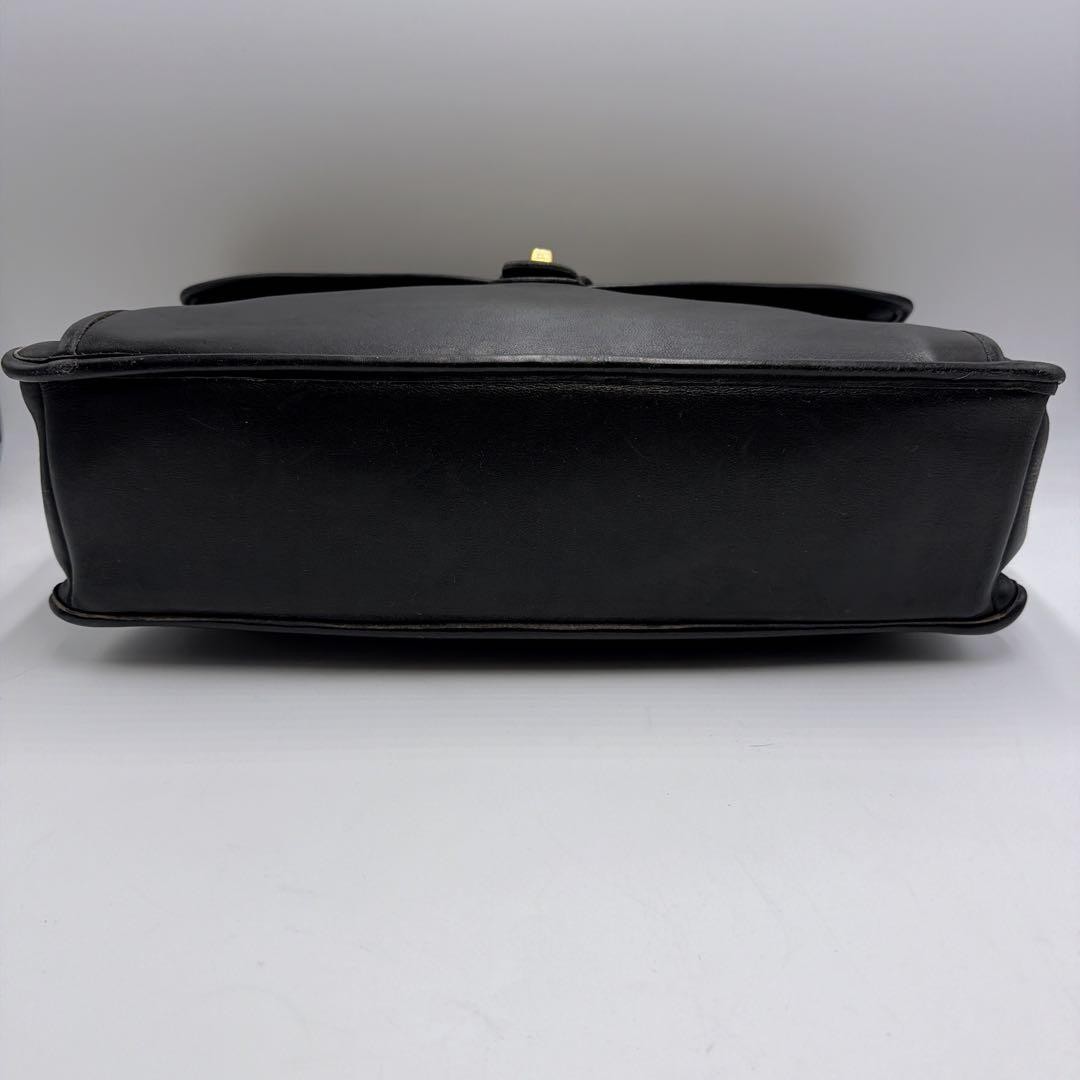 COACH Vintage Metropolitan Brief Bag Leather Men Unisex Black AB Condition