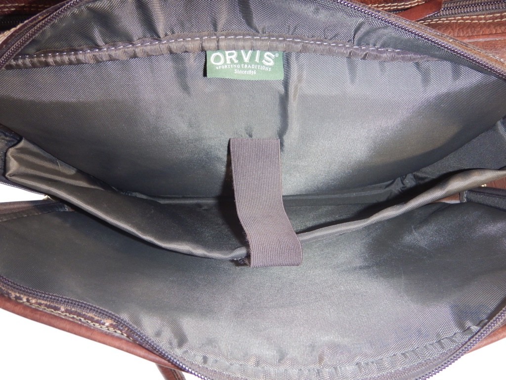 ORVIS Brown Leather Messenger Bag