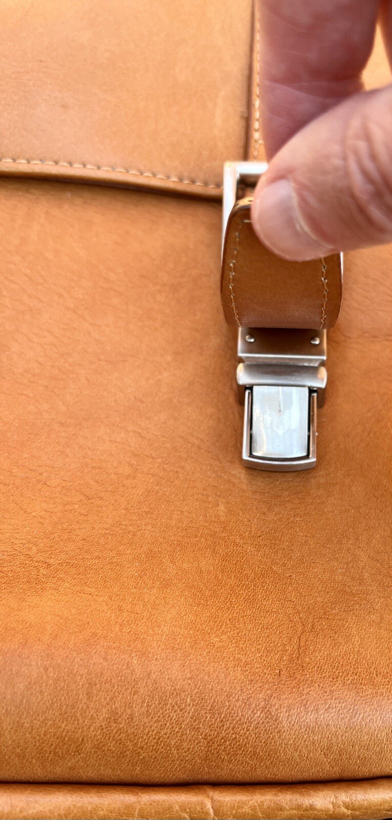Laptop Bag WILSON’S LEATHER Brown Supple Buttery Briefcase Adj. Strap 16″x 15.5″