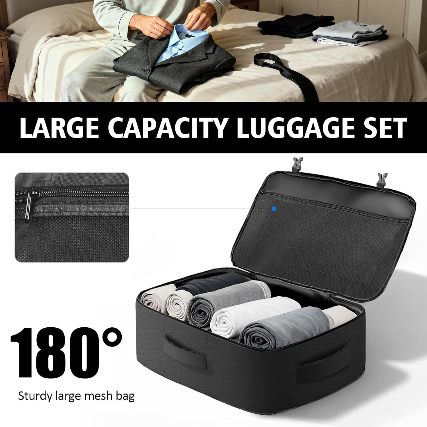 Travel Backpack, 50L Expandable Extra Large Laptop Backpack, Carry On Backpack