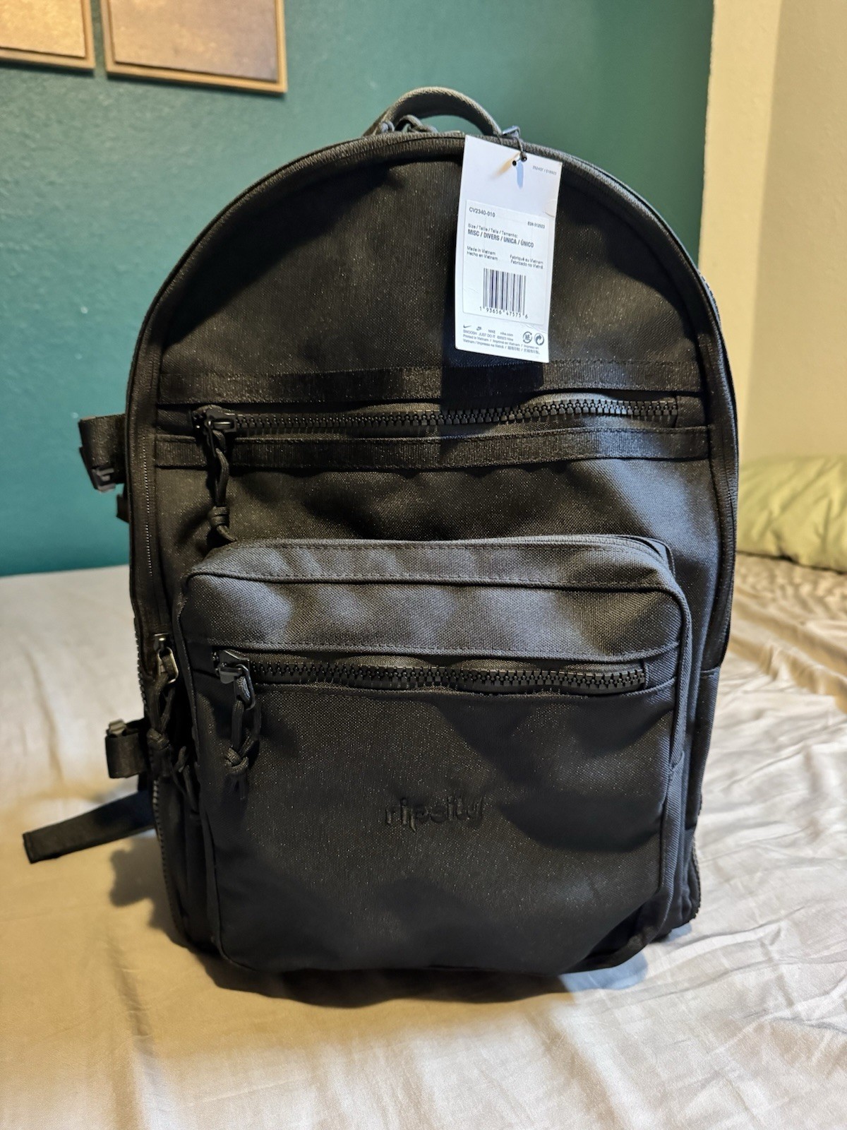 NWT Nike Utility Power Backpack Custom 🔥RIP CITY logo Trailblazers Blk On Blk