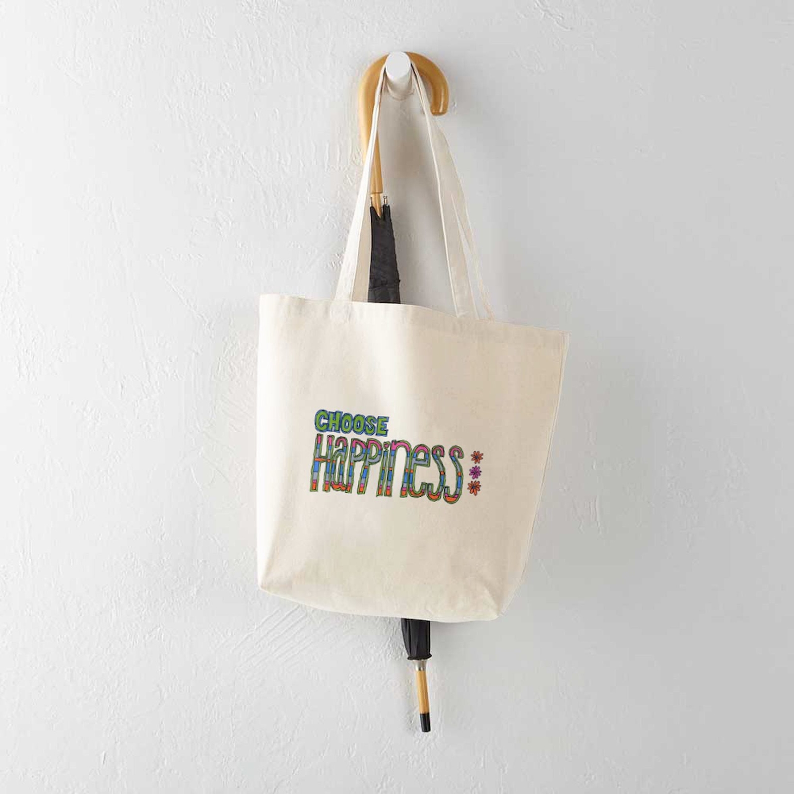 CafePress Choose Happiness Tote Bag (399332614)