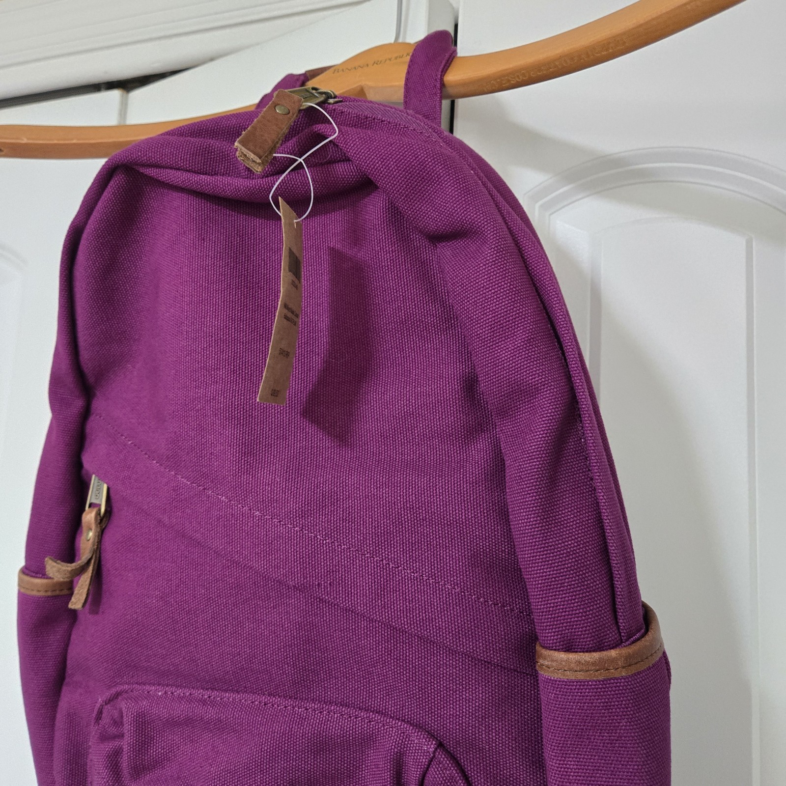 Duluth Trading Mixed Media Backpack Lifetime Canvas Leather Bottom NEW WITH TAGS