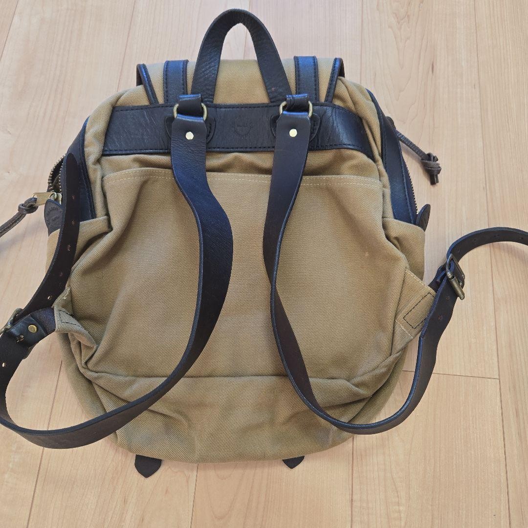 Filson Rucksack Backpack Tan Cotton Twill Leather 38cm 43cm 13cm From Japan