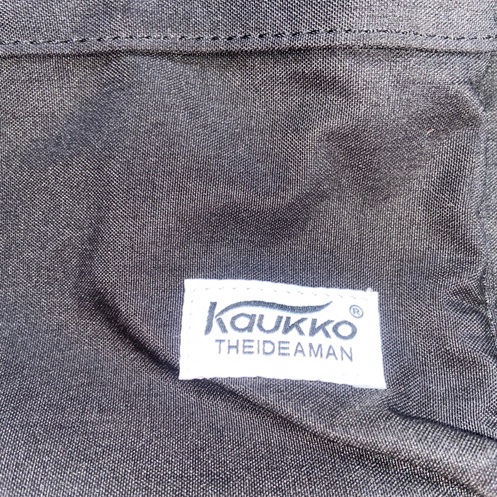 Kaukko Thiedeman Drawstring Shoulder Backpack Cinch Bag Black Gym Yoga Excellent