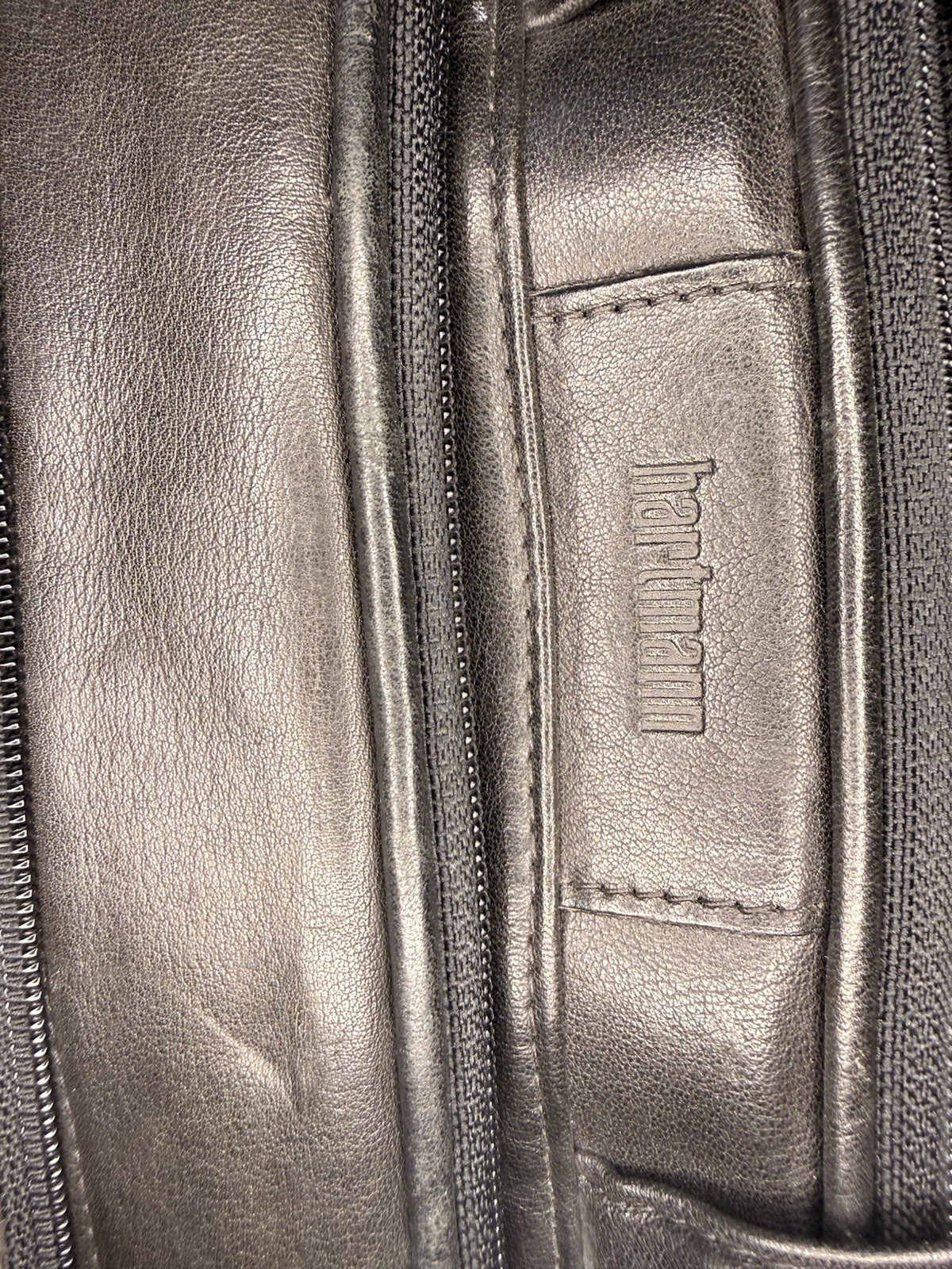 Hartmann Men’s Black Large Laptop Briefcase Zip Closure Double Handles