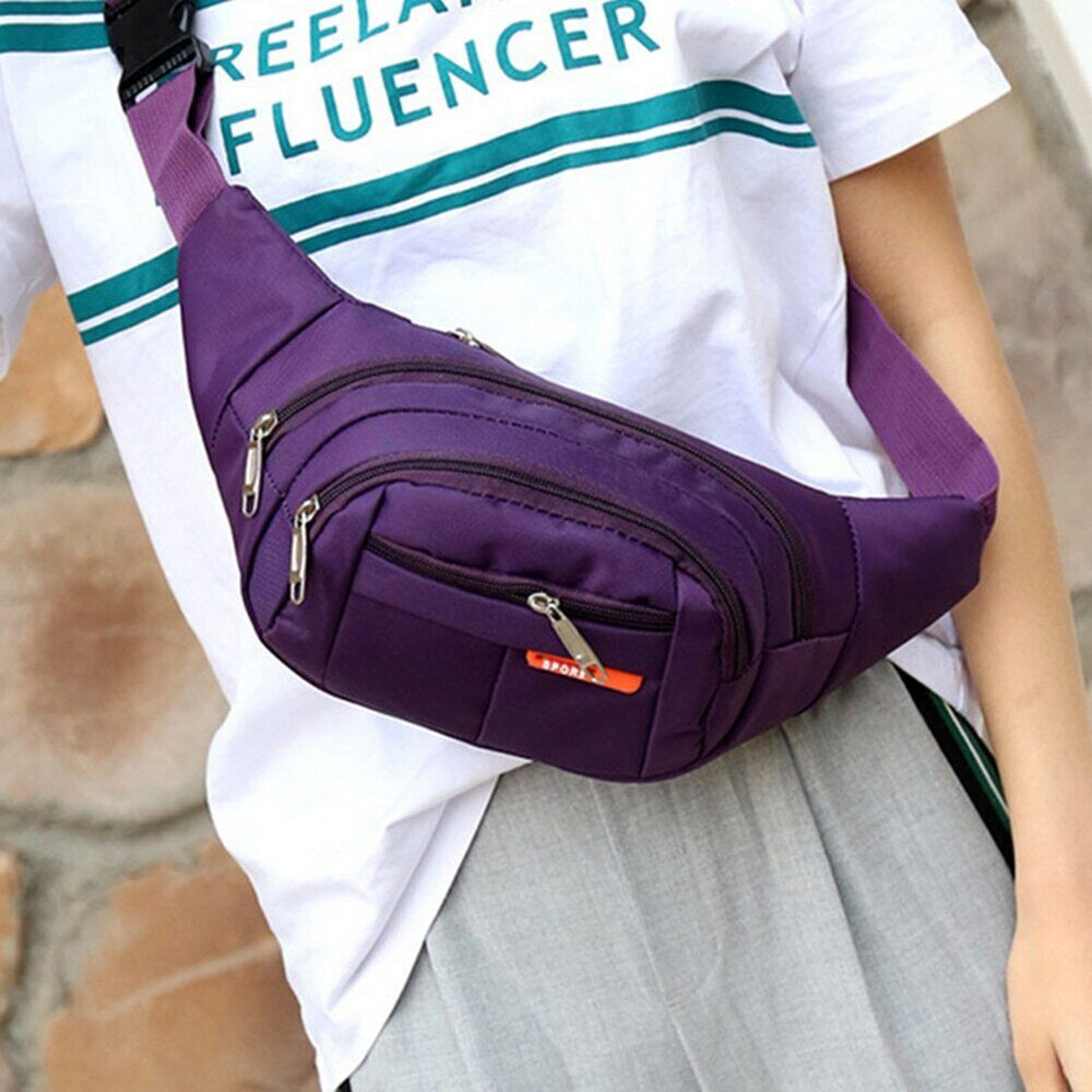 Men Women Fanny Pack Belt waist Bag Cross body Sling Shoulder Travel Sport Pouch