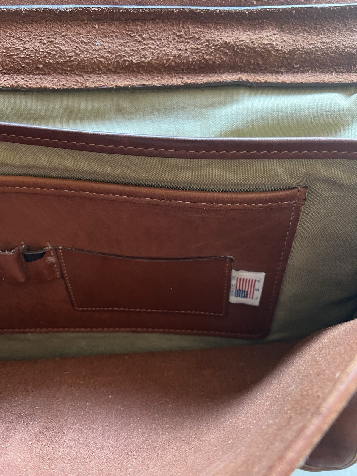Brown Men’s Briefcase with Buckle Closure, Inner Pockets, Shoulder Strap