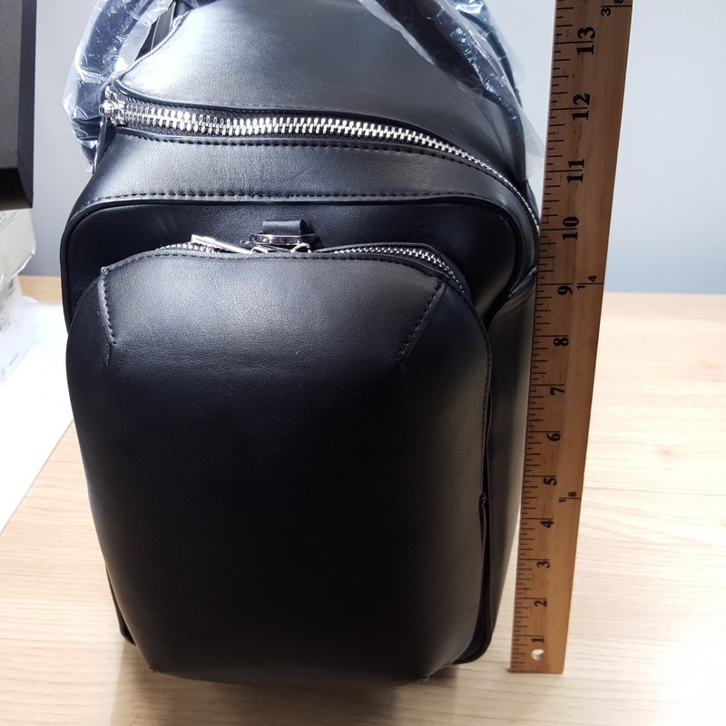 Alfani Mens Black Faux Leather Duffle Bag Travel Weekender Carry-On Gym Bag