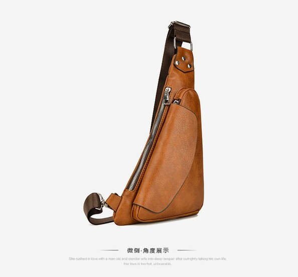 Mens Suspender Backpack Crossbody Casual Chest Bag Shoulder Bag Triangle Day Bag
