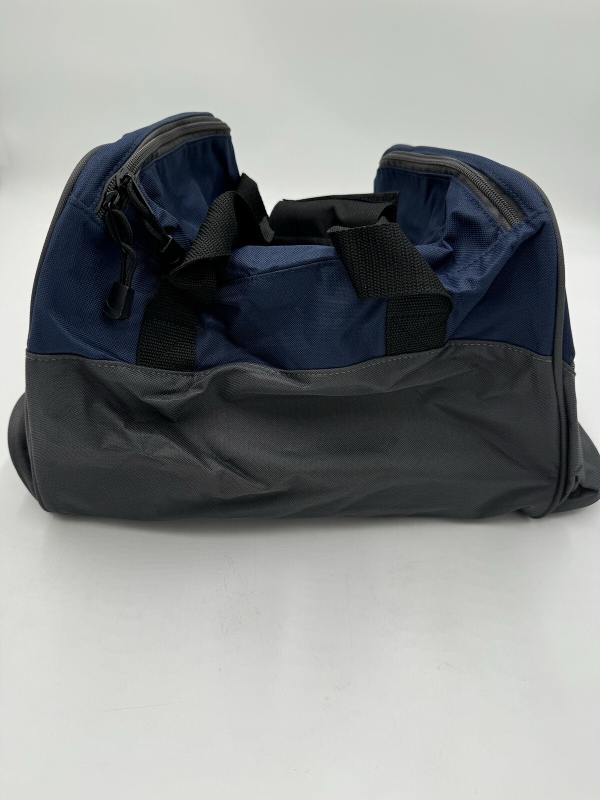 Port Authority Small Colorblock Sport Duffel Bag BG990S Navy Gray Handle W Strap