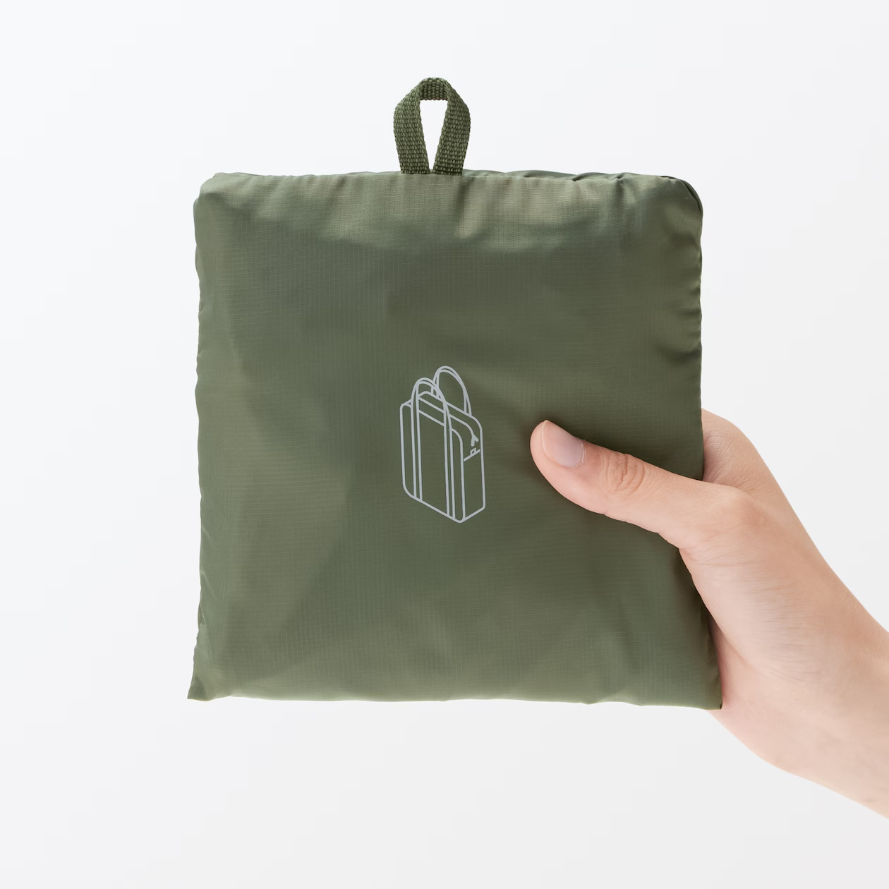 MUJI Packable Water-Repellent Vertical Boston Bag Black/Khaki/Dark Beige NWT