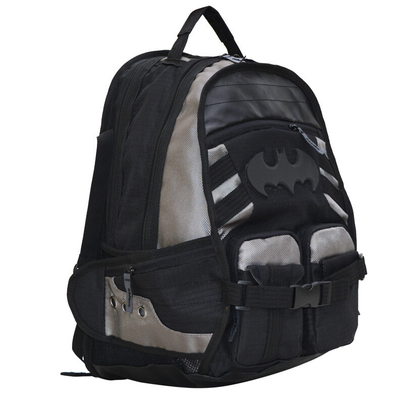 Batman Black Knight Bat Backpack Outdoor Travel Shoulder Bag Large Knapsack Bag