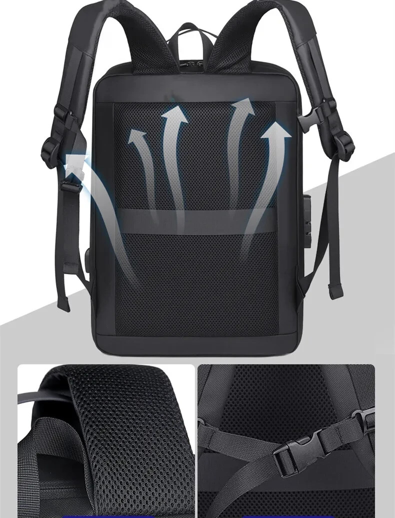 Men’s E-Sports Hard Shell Backpack 15.6 /18 Inch Anti-theft Lock Waterproof