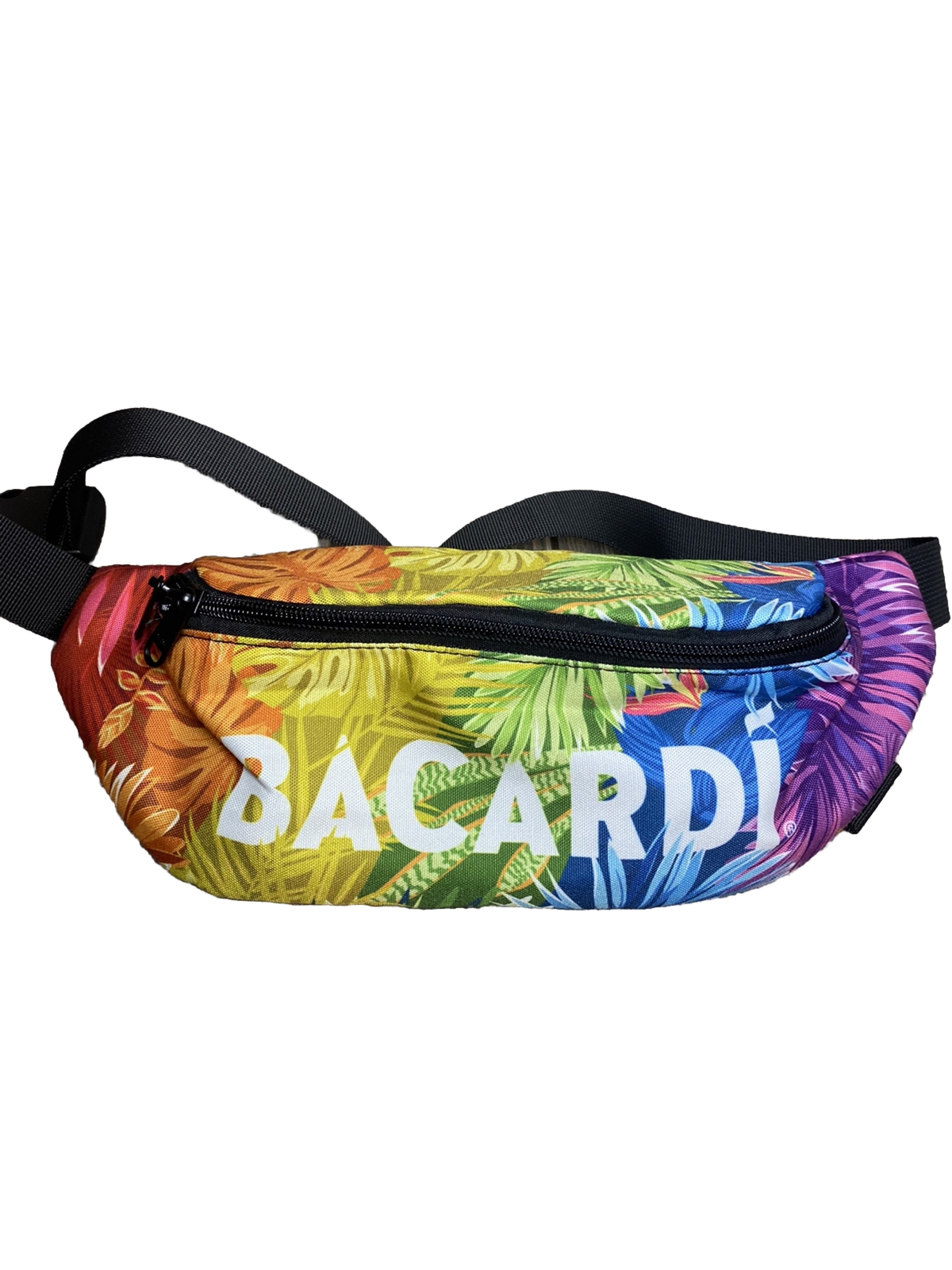 Bacardi Promotional Tie Dye Fanny Pack Cross Body Bag Zipped Adjustable Tropical