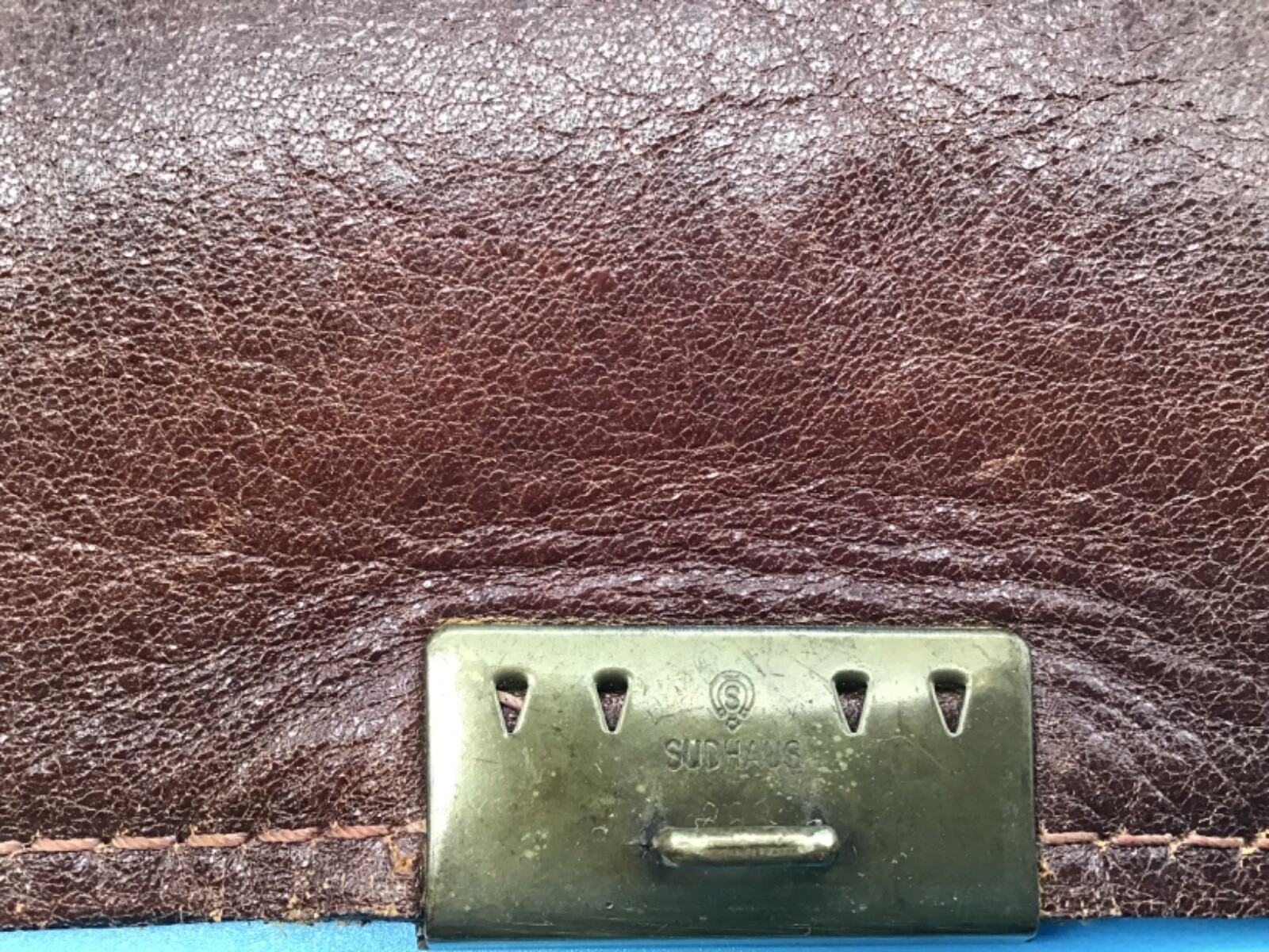 Renwick Brown/Tan Leather Briefcase Made in Canada Vintage 17 x 14 Inches