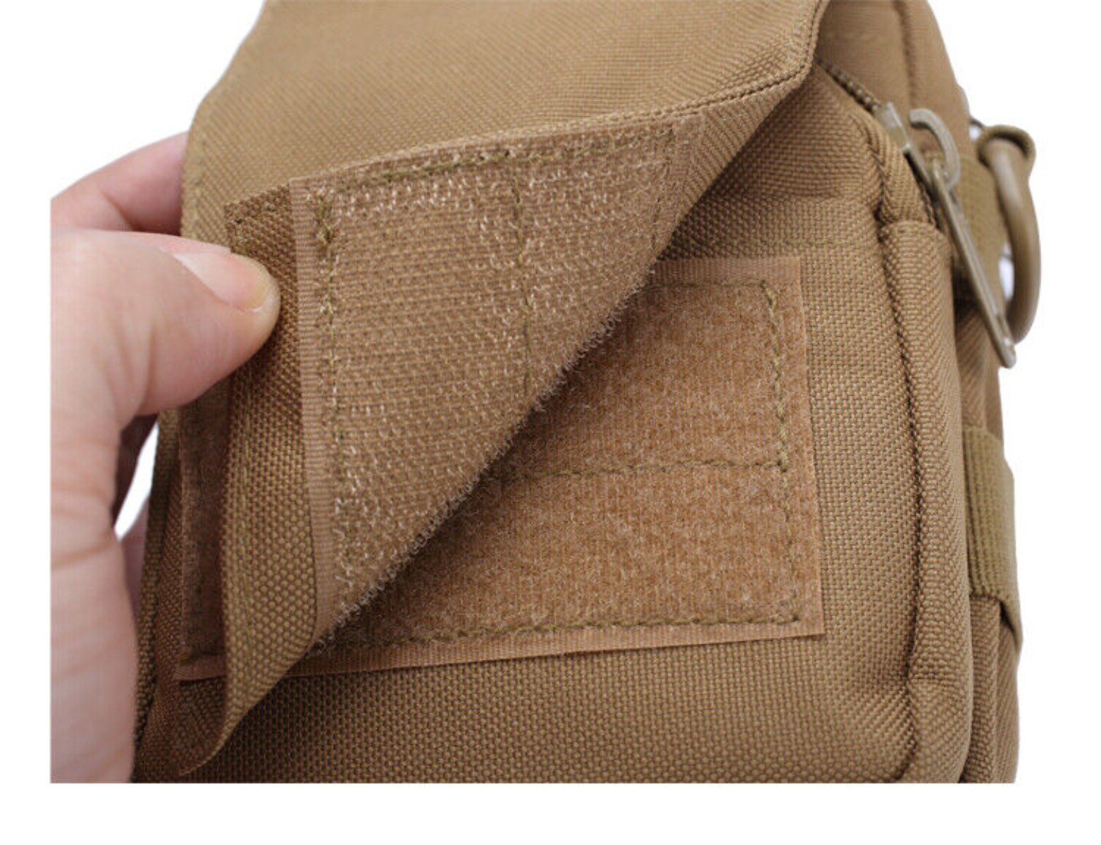 Backpack Strap Pouch Tactical Molle Accessory Pouch with Double-Zipper Pocket