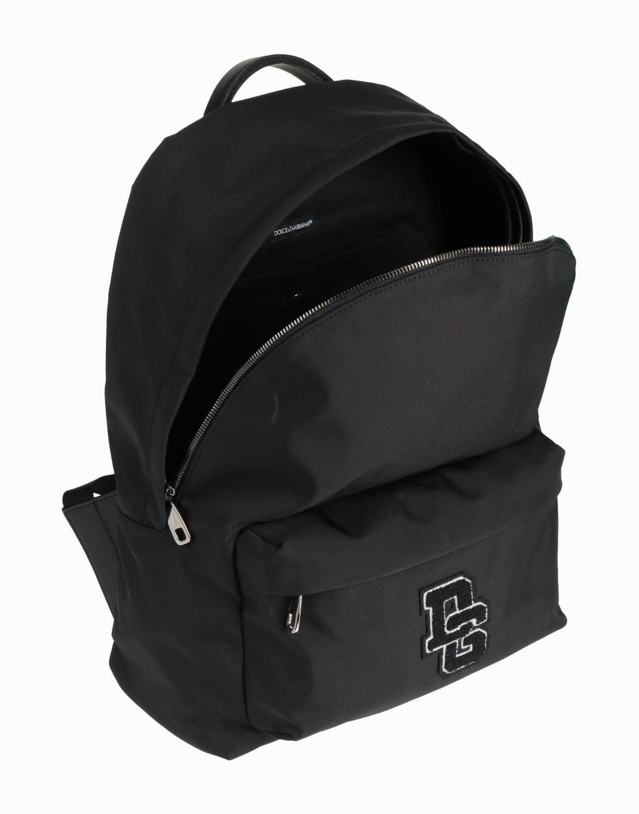 (NO CUSTOMS TAX) DOLCE & GABBANA black DG logo patch canvas backpack bag NWT