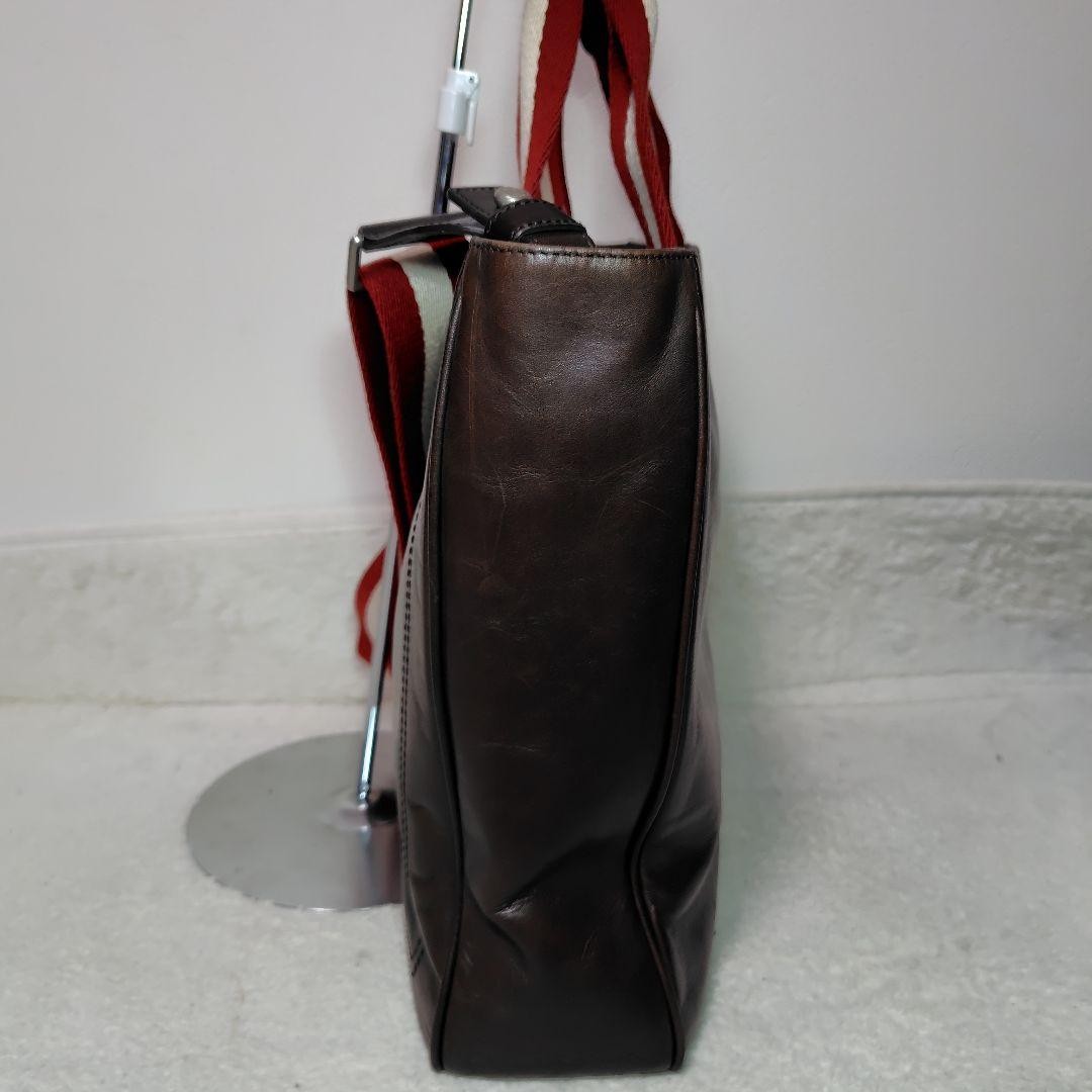 Authentic Bally Brown 2-Way Tote Bag Leather 34cm x 31cm x 9cmBally Leather To
