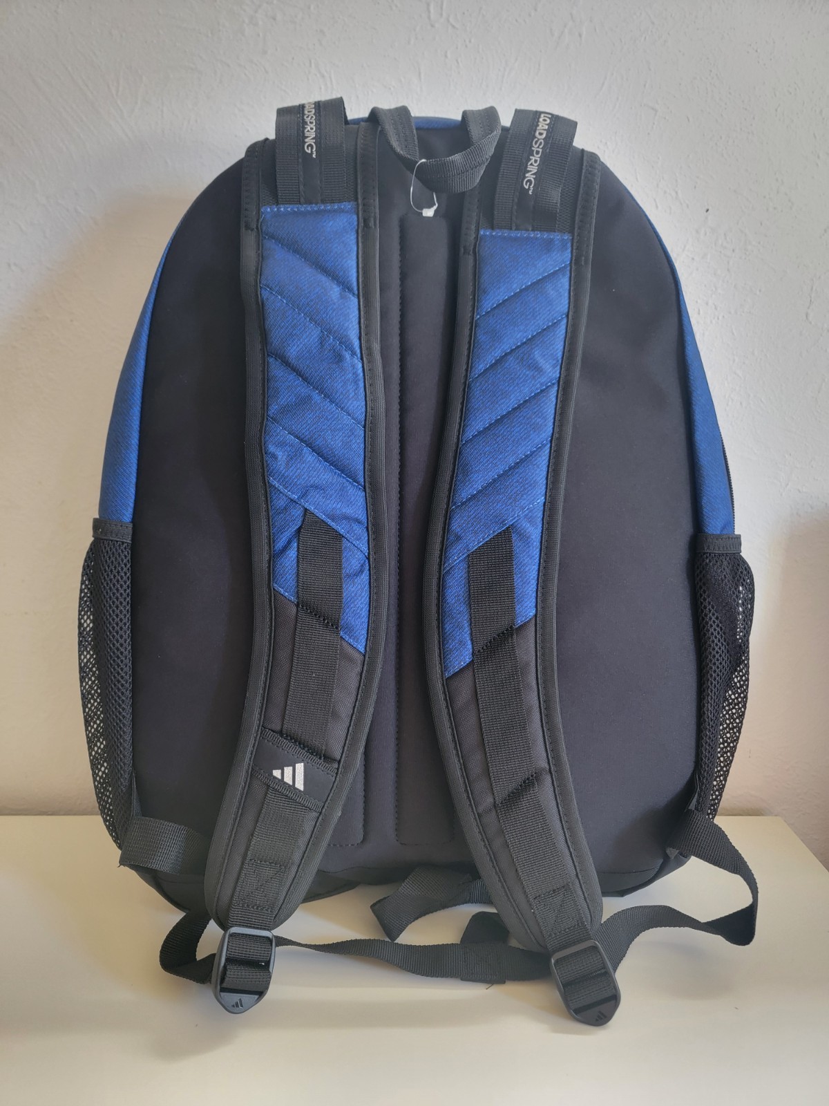 Adidas Primetime Large Backpack Twill Bright Royal Travel Laptop Bottle Pockets