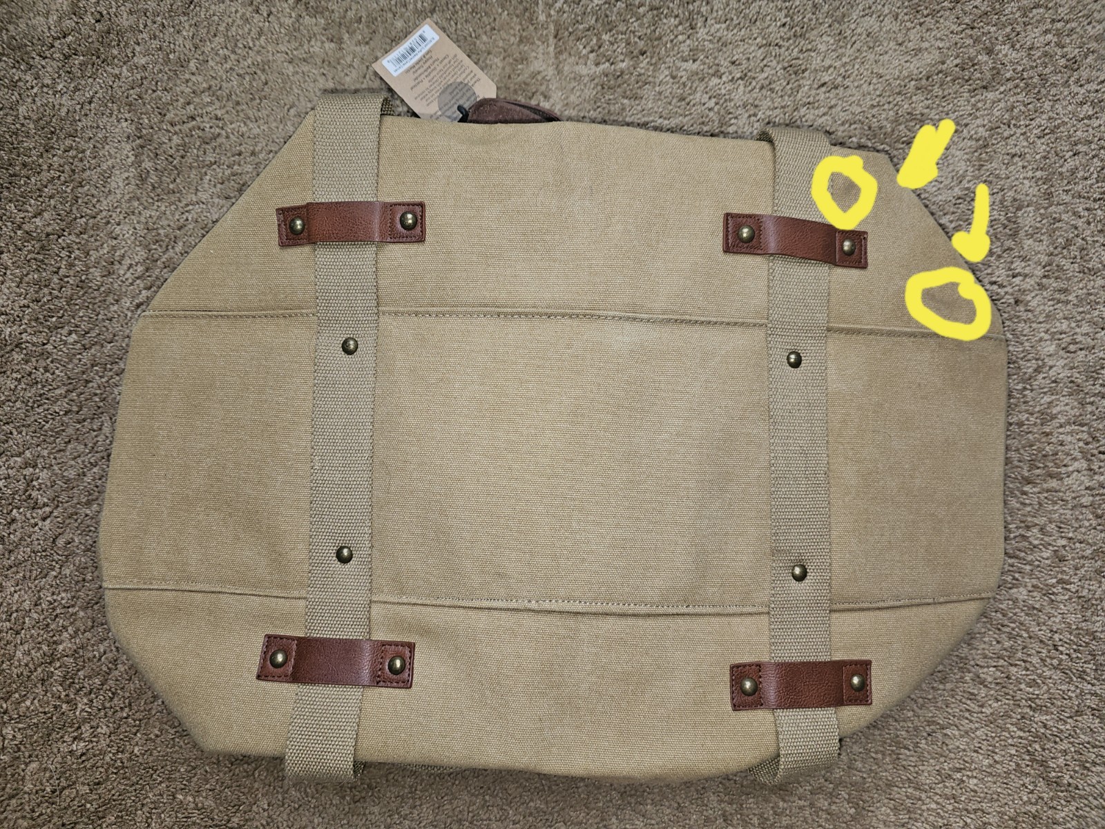 Bellemonde Canvas Duffle – Washed Camel Canvas