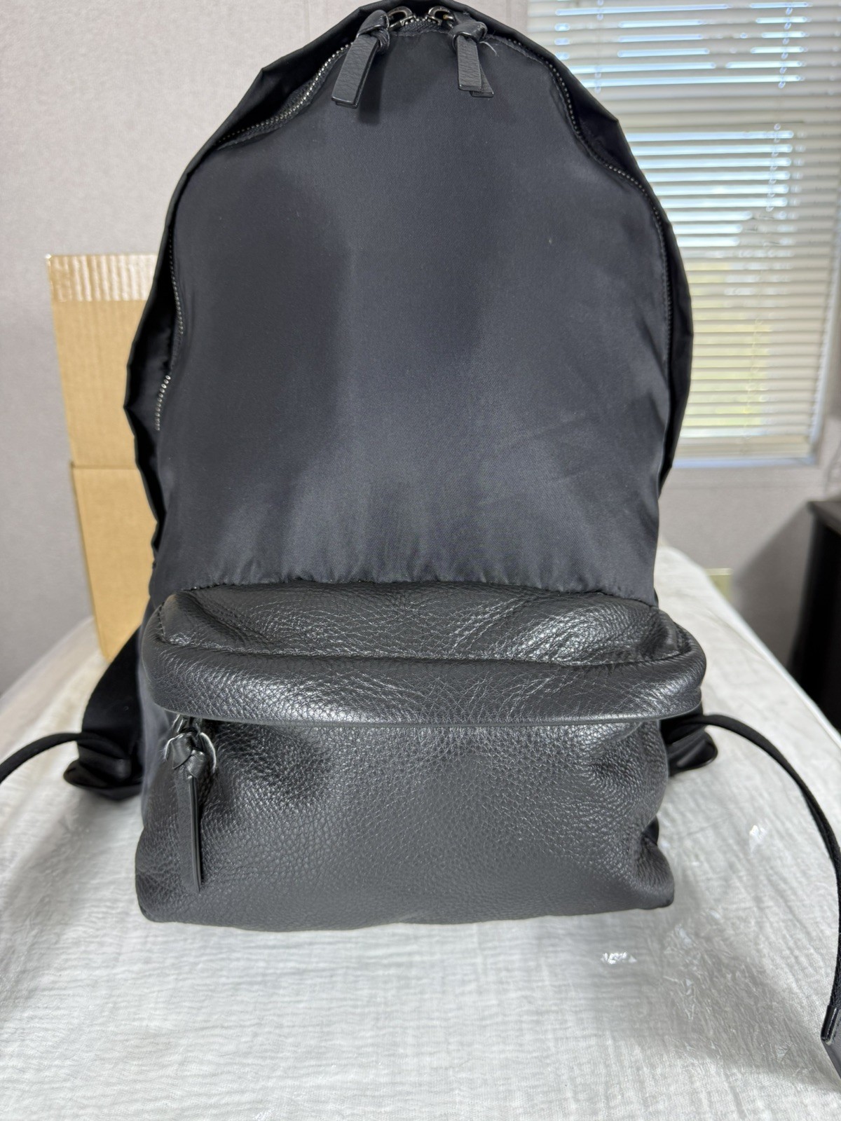 Givenchy Star Studded Nylon Backpack Black Leather Trim Japan Archive Rare