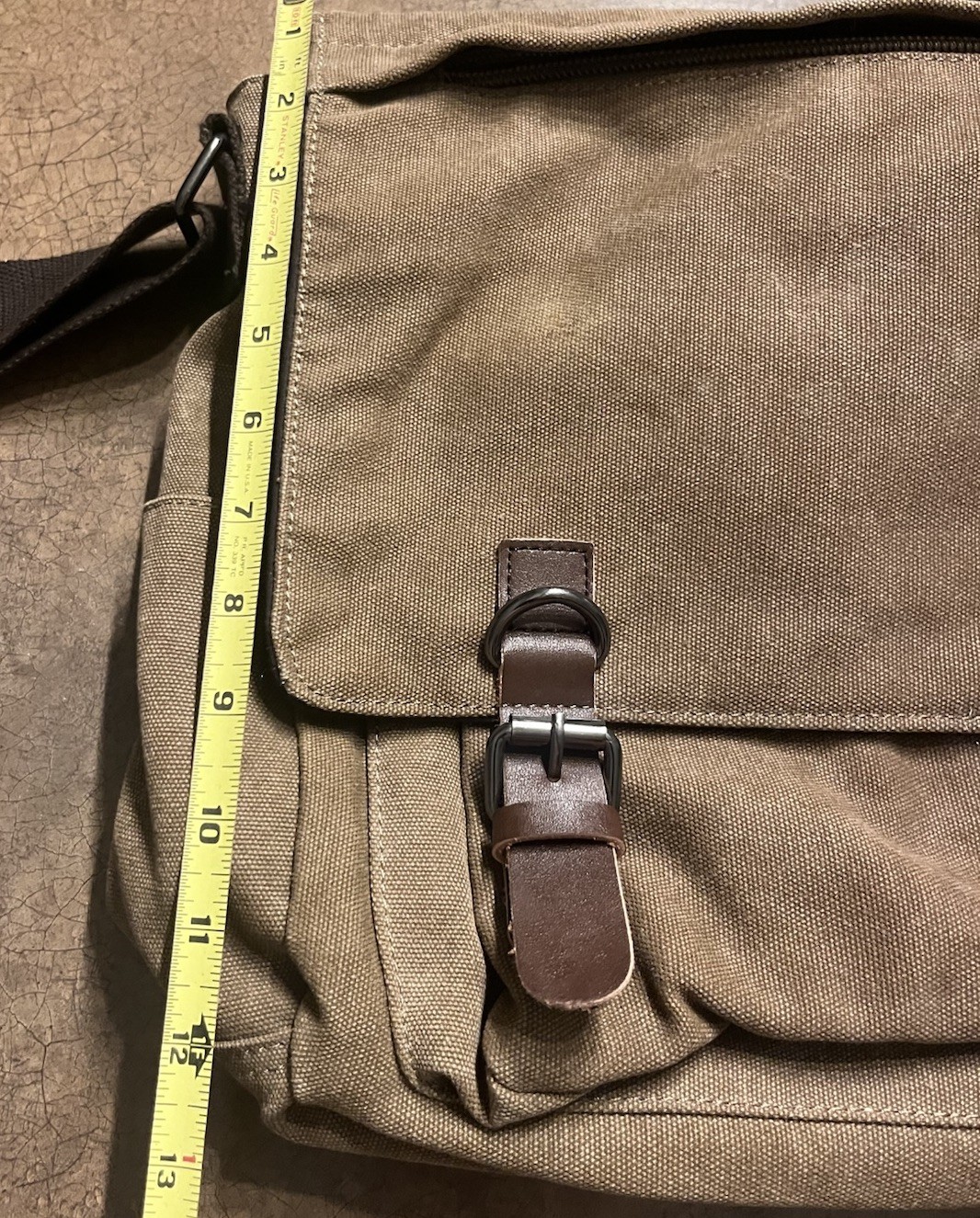 Brown Men’s Canvas Messenger Shoulder Bag Crossbody School Book Bags Satchel