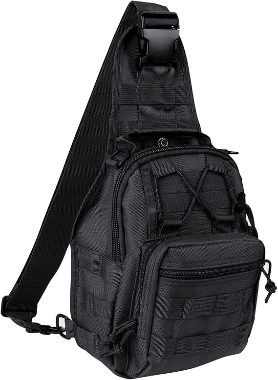 Men Backpack Tactical Sling Bag Chest Shoulder Fanny Pack Cross Body Molle Pouch