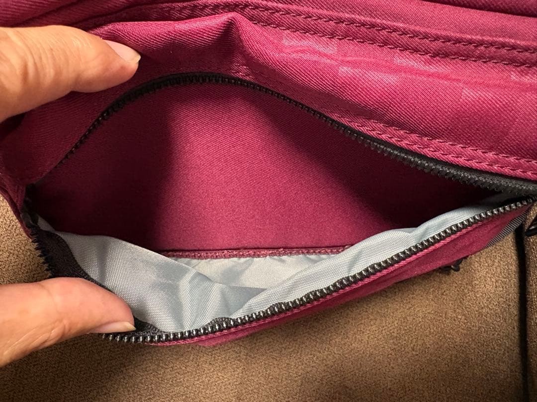 Authentic PORTER Yoshida Girls/ Ladies 2WAY Shoulder Bag Burgundy 240mm x 150mm