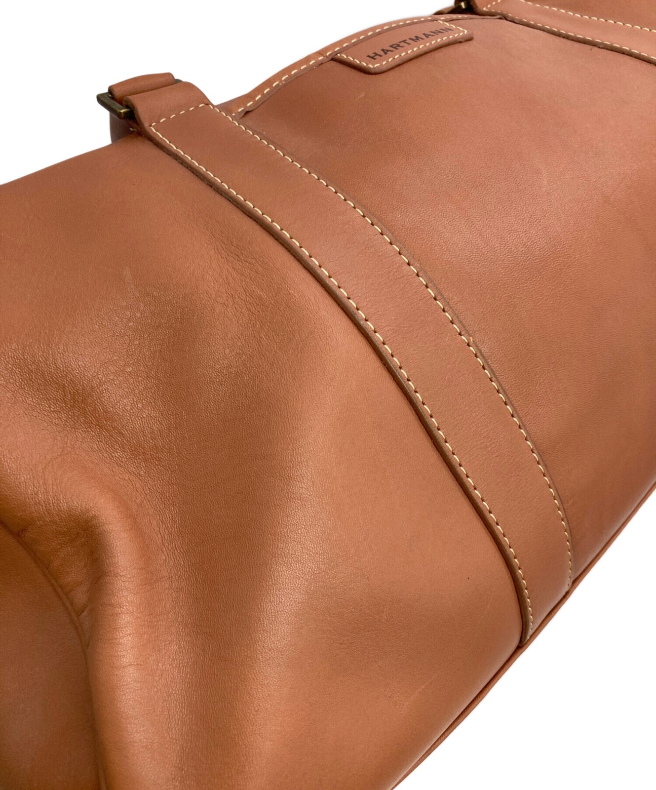 hartmann 2-Way Boston bag Beige Brown Leather Men Shoulder bag Duffle