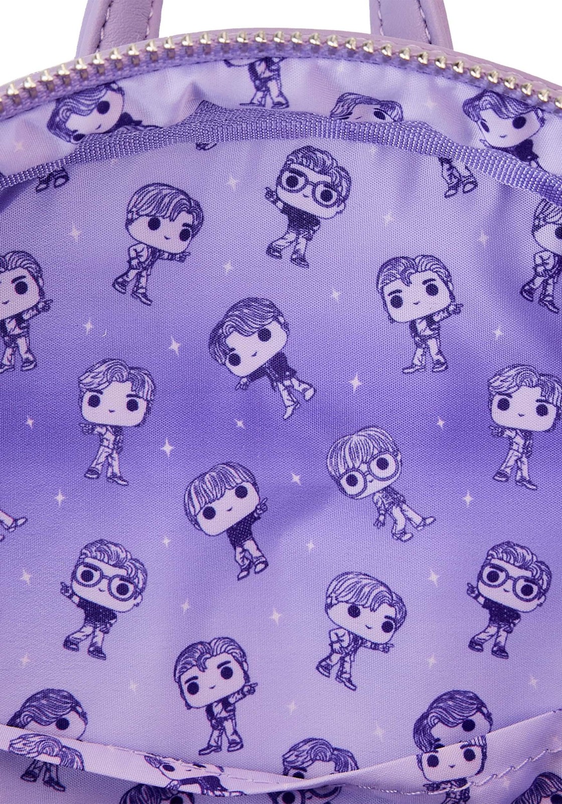 BTS Logo Iridescent Purple Mini Backpack