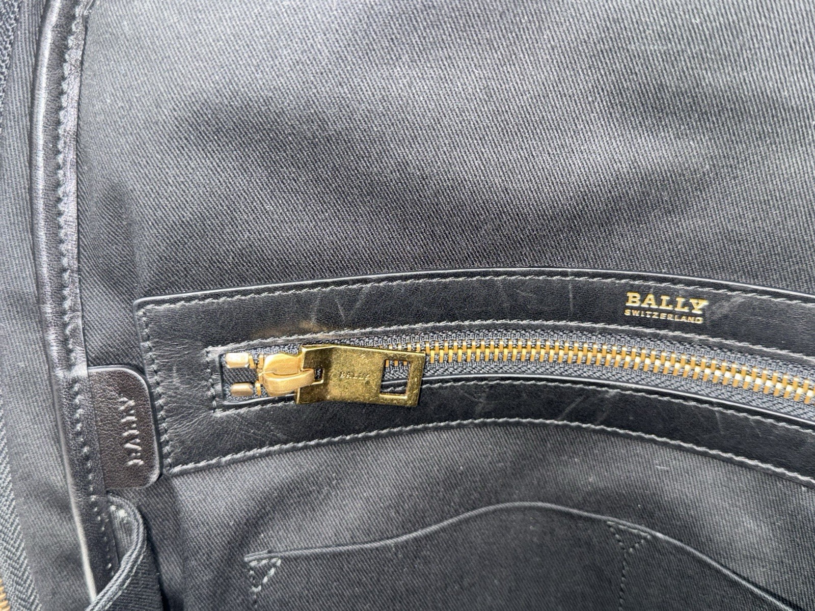 Bally Thunder Leather Backpack Black Calfskin Gold Hardware Luxury Designer Bag