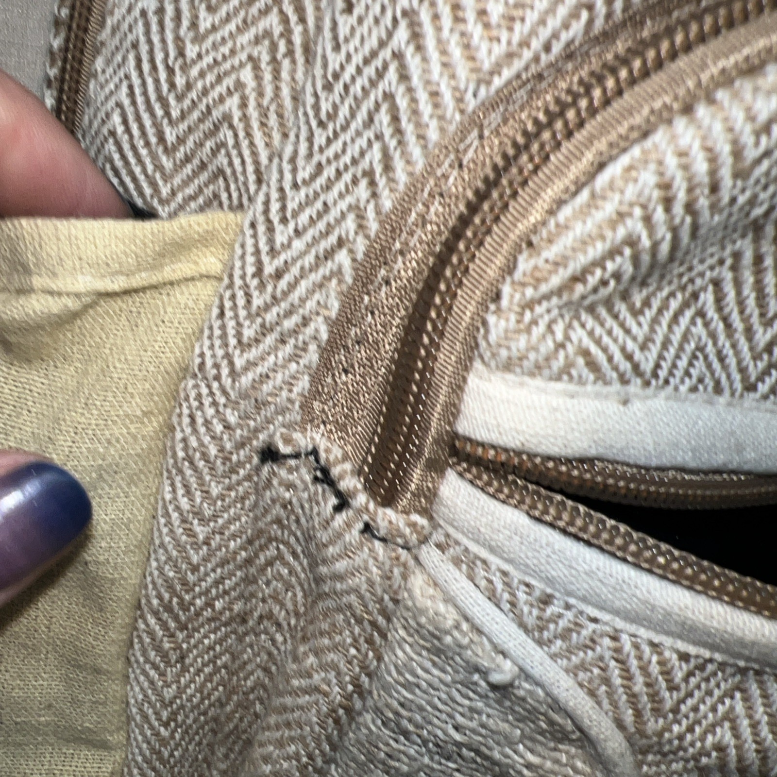 Himalayan Hemp THC Free Plain & Simple Beige Mini Handmade Backpack