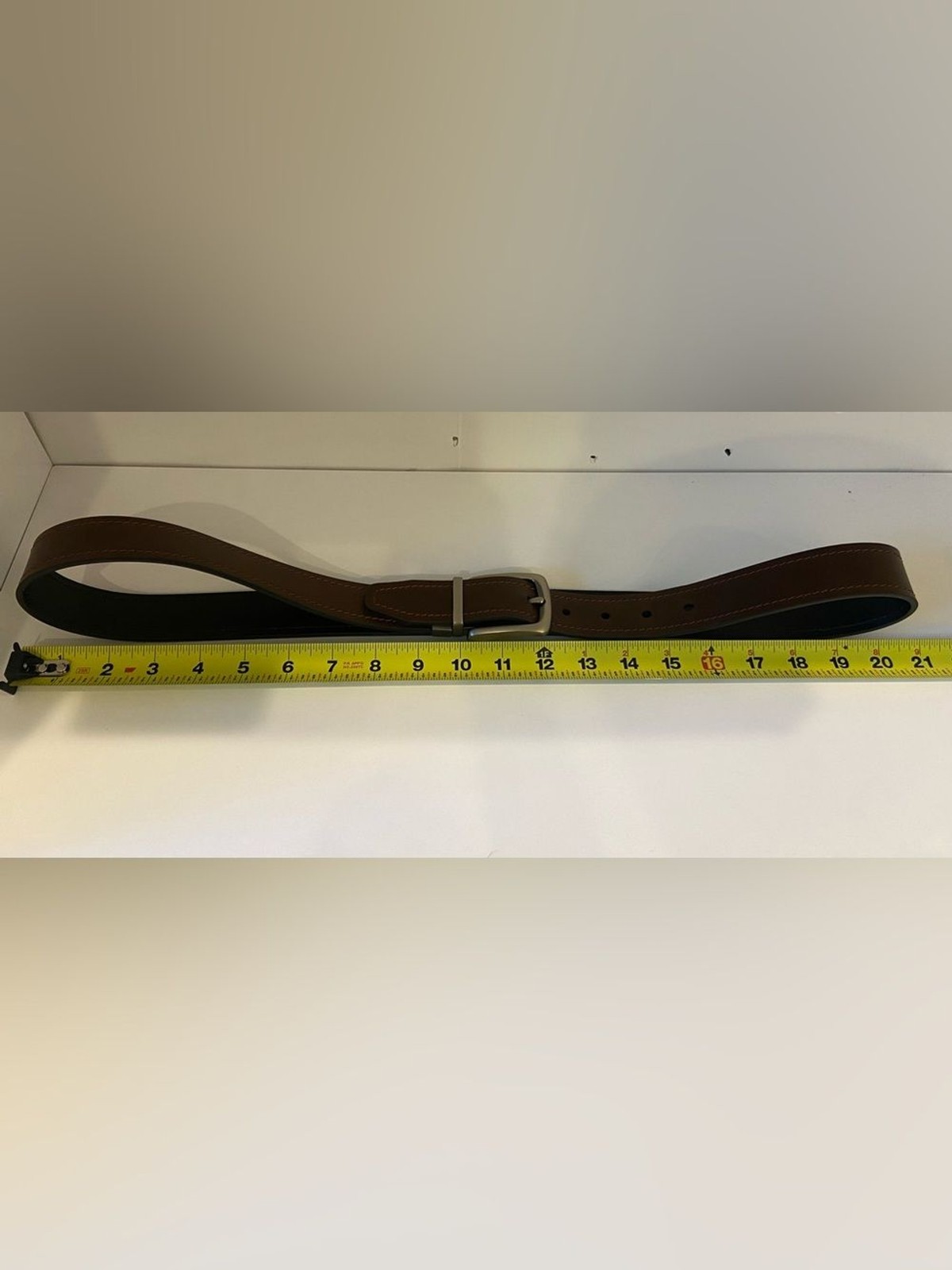 Men’s Reversible Leather Belt 42” Formal Casual Everyday